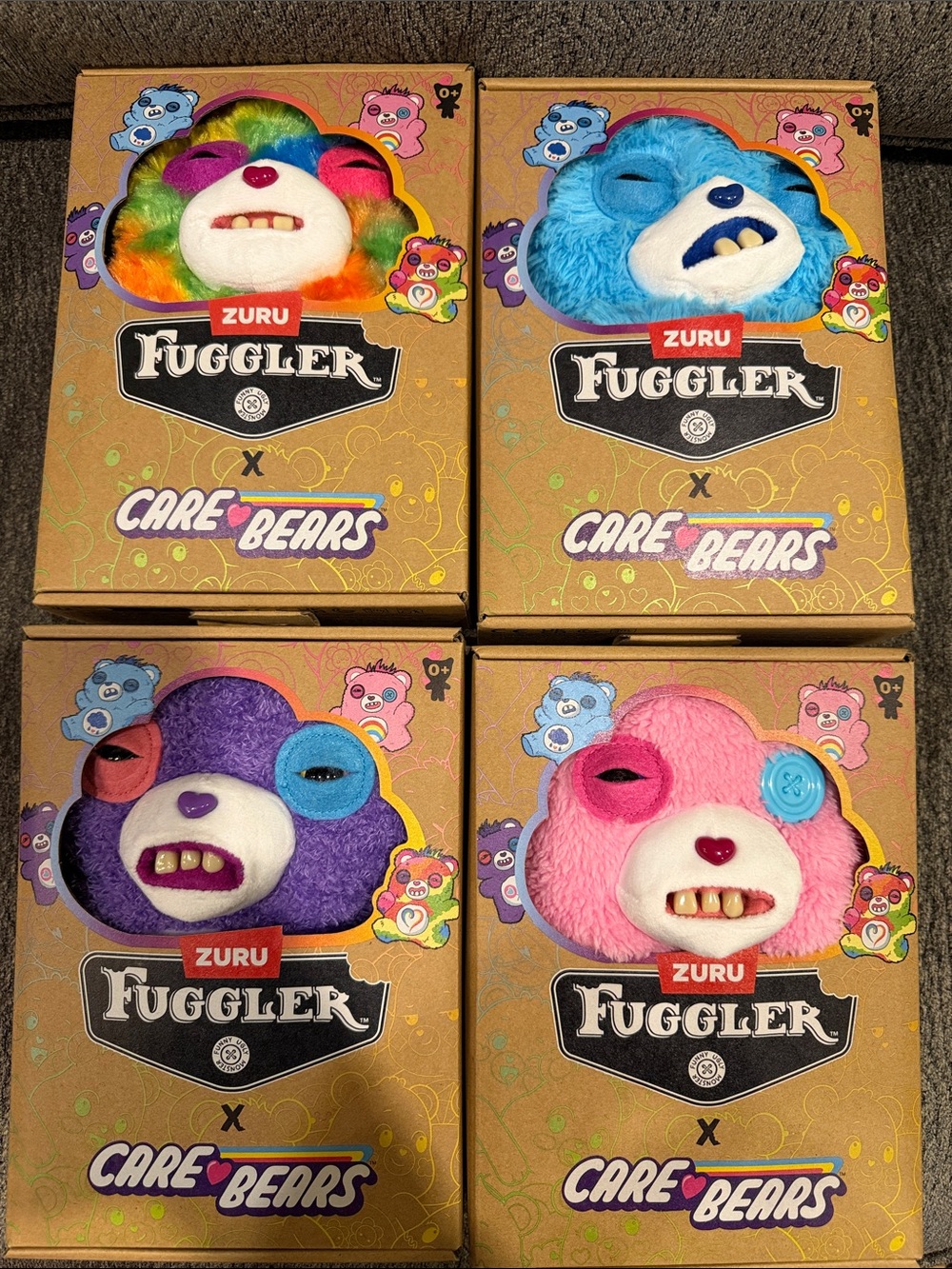 Fuggler x Care Bears Plush Toy Complete Set Of 4